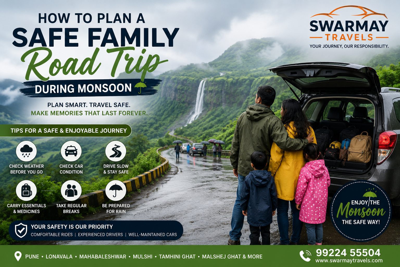 How to Plan a Safe Family Road Trip During Monsoon
