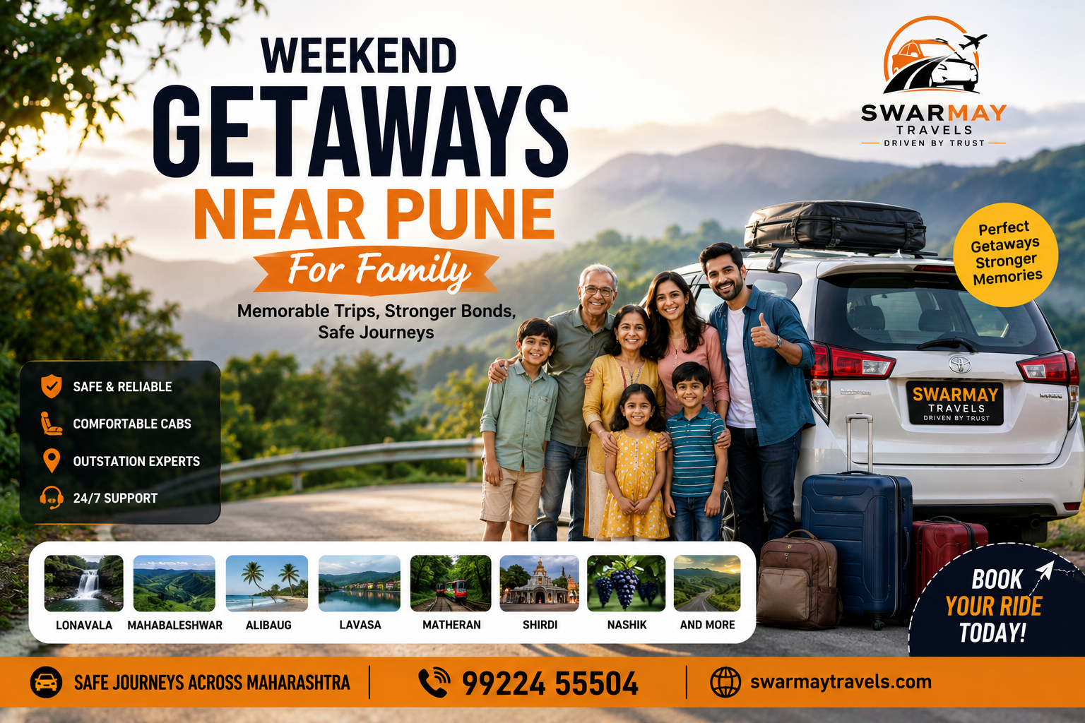 Weekend Getaways Near Pune for Family (2026 Guide): Top Destinations for a Safe & Memorable Road Trip